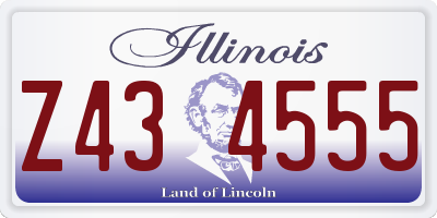 IL license plate Z434555