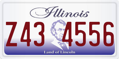 IL license plate Z434556