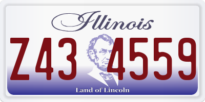 IL license plate Z434559