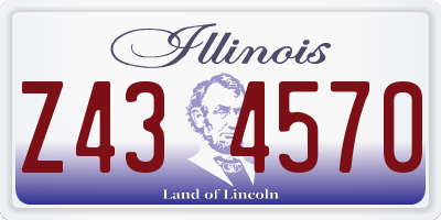 IL license plate Z434570