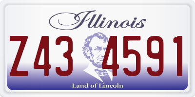 IL license plate Z434591