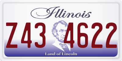 IL license plate Z434622