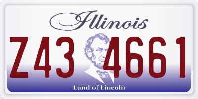 IL license plate Z434661