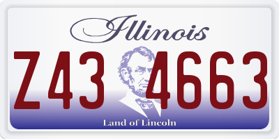 IL license plate Z434663
