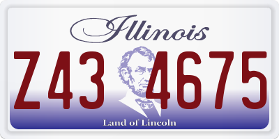 IL license plate Z434675