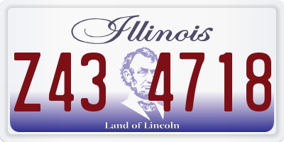 IL license plate Z434718