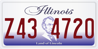 IL license plate Z434720
