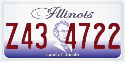 IL license plate Z434722