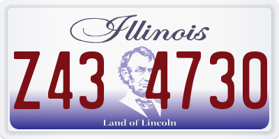 IL license plate Z434730