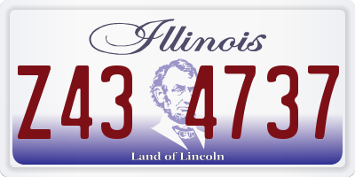 IL license plate Z434737