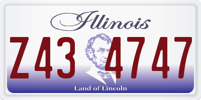 IL license plate Z434747