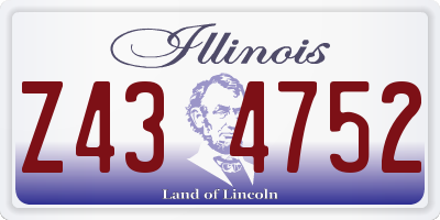 IL license plate Z434752
