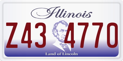 IL license plate Z434770
