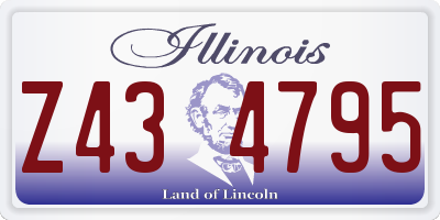 IL license plate Z434795