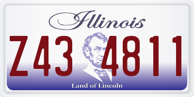 IL license plate Z434811