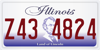 IL license plate Z434824