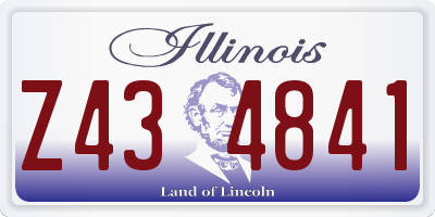 IL license plate Z434841