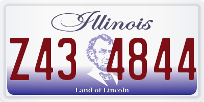 IL license plate Z434844
