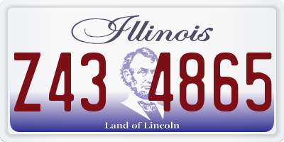 IL license plate Z434865