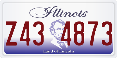 IL license plate Z434873