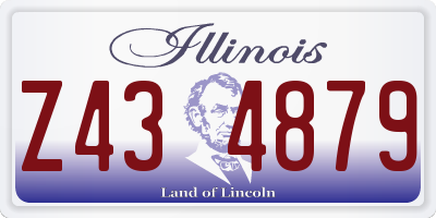 IL license plate Z434879