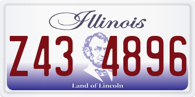 IL license plate Z434896