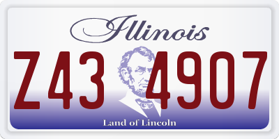 IL license plate Z434907