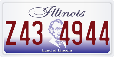 IL license plate Z434944