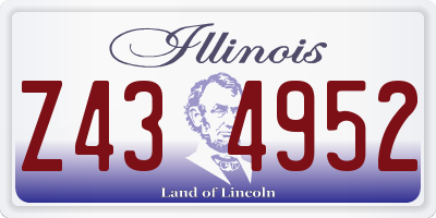 IL license plate Z434952