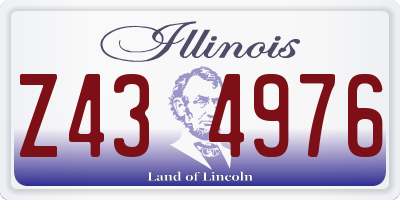 IL license plate Z434976