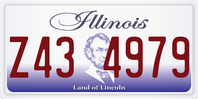 IL license plate Z434979