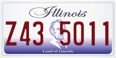 IL license plate Z435011