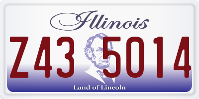 IL license plate Z435014