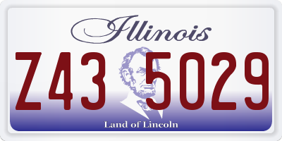 IL license plate Z435029
