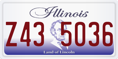 IL license plate Z435036