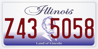 IL license plate Z435058