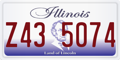 IL license plate Z435074