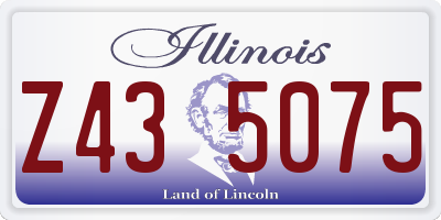 IL license plate Z435075