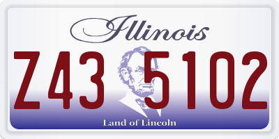 IL license plate Z435102