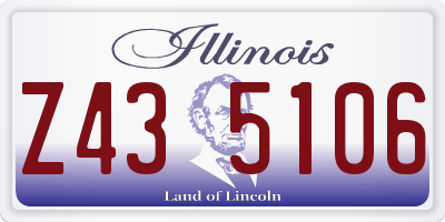 IL license plate Z435106