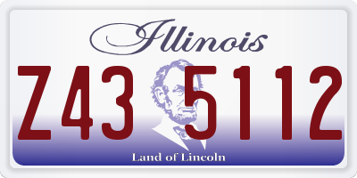 IL license plate Z435112