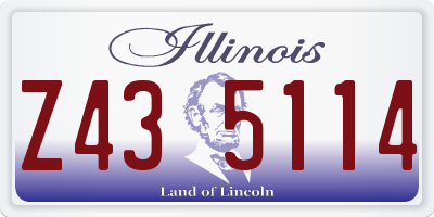 IL license plate Z435114