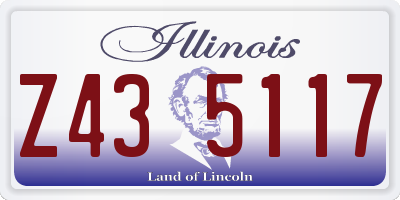 IL license plate Z435117