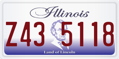 IL license plate Z435118