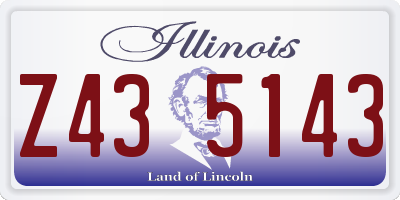 IL license plate Z435143