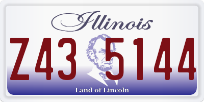 IL license plate Z435144