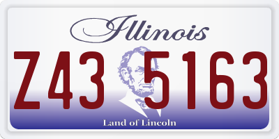 IL license plate Z435163