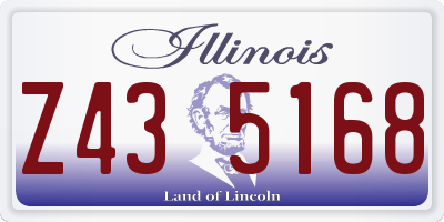 IL license plate Z435168