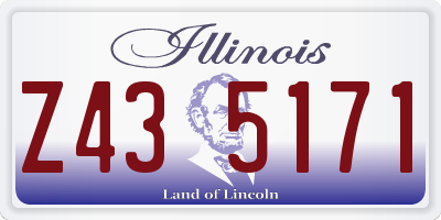 IL license plate Z435171