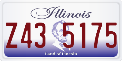 IL license plate Z435175
